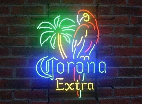 New Corona Extra Parrot Palm Tree Neon Sign 17\