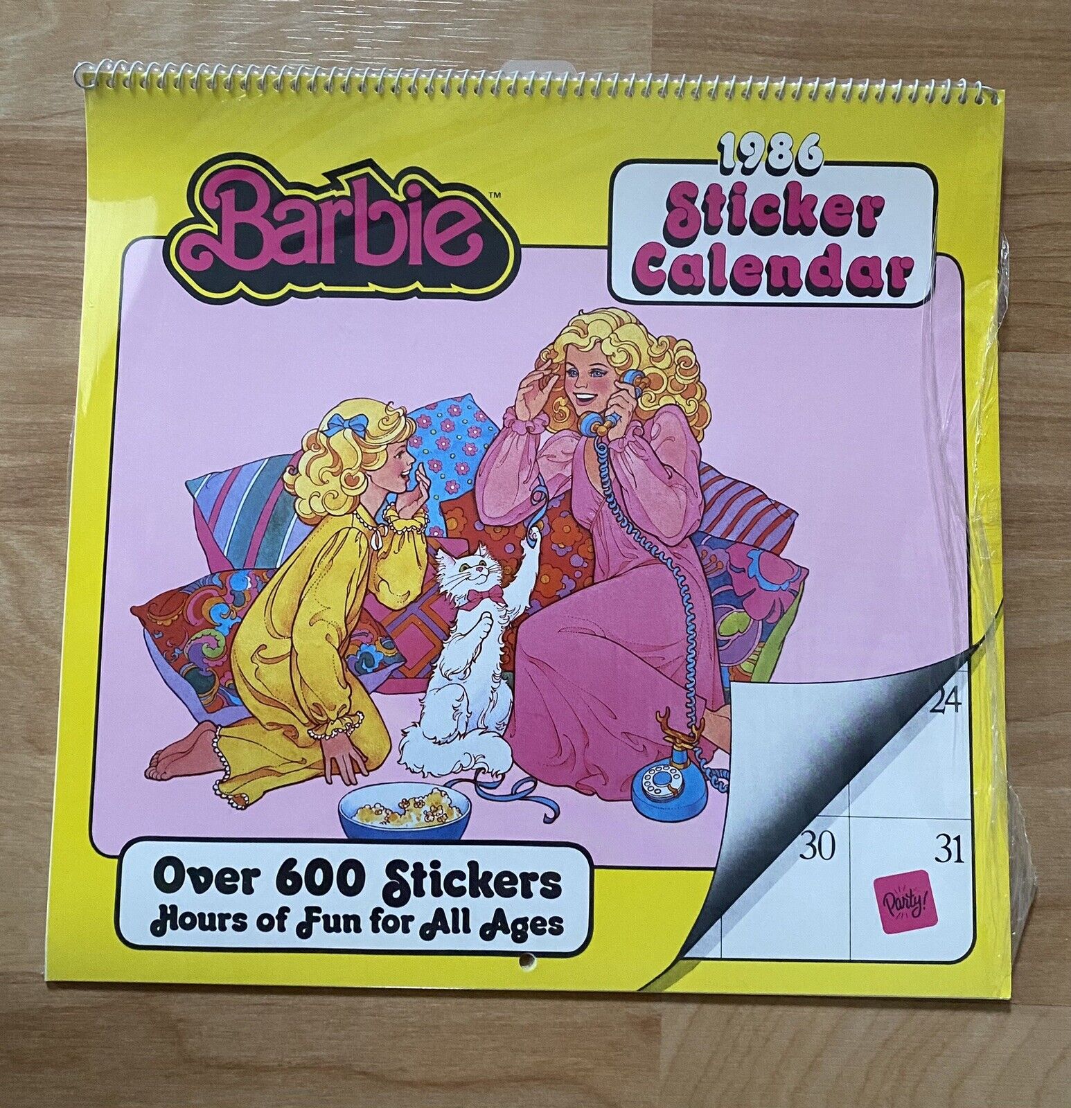 Vintage 1986 Barbie Sticker Calendar Over 600 Stickers NOS