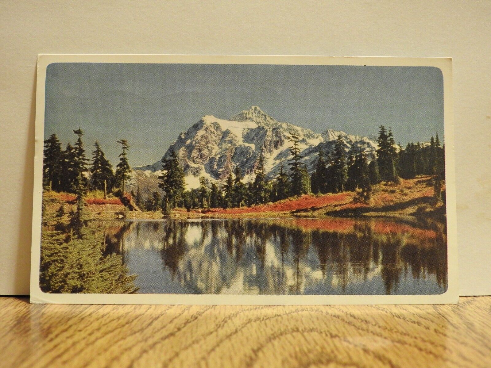 Mt Shuksan Mt Baker\'s Nat Forest Washington Lithograph Postcard Posted 1954 A446
