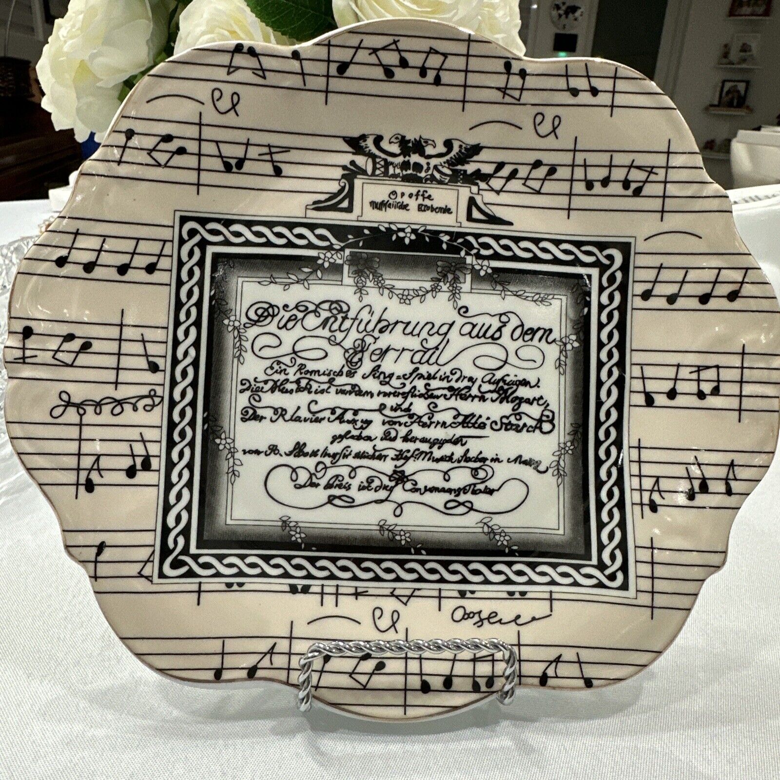 Formalities by Baum Bros Melody Collection Mozart Music Notes Plate Dish 