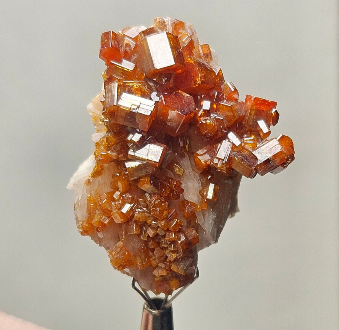 Orange Gem Vanadinite on Barite from Morocco, HIGHLY AESTHETIC, 25 grams