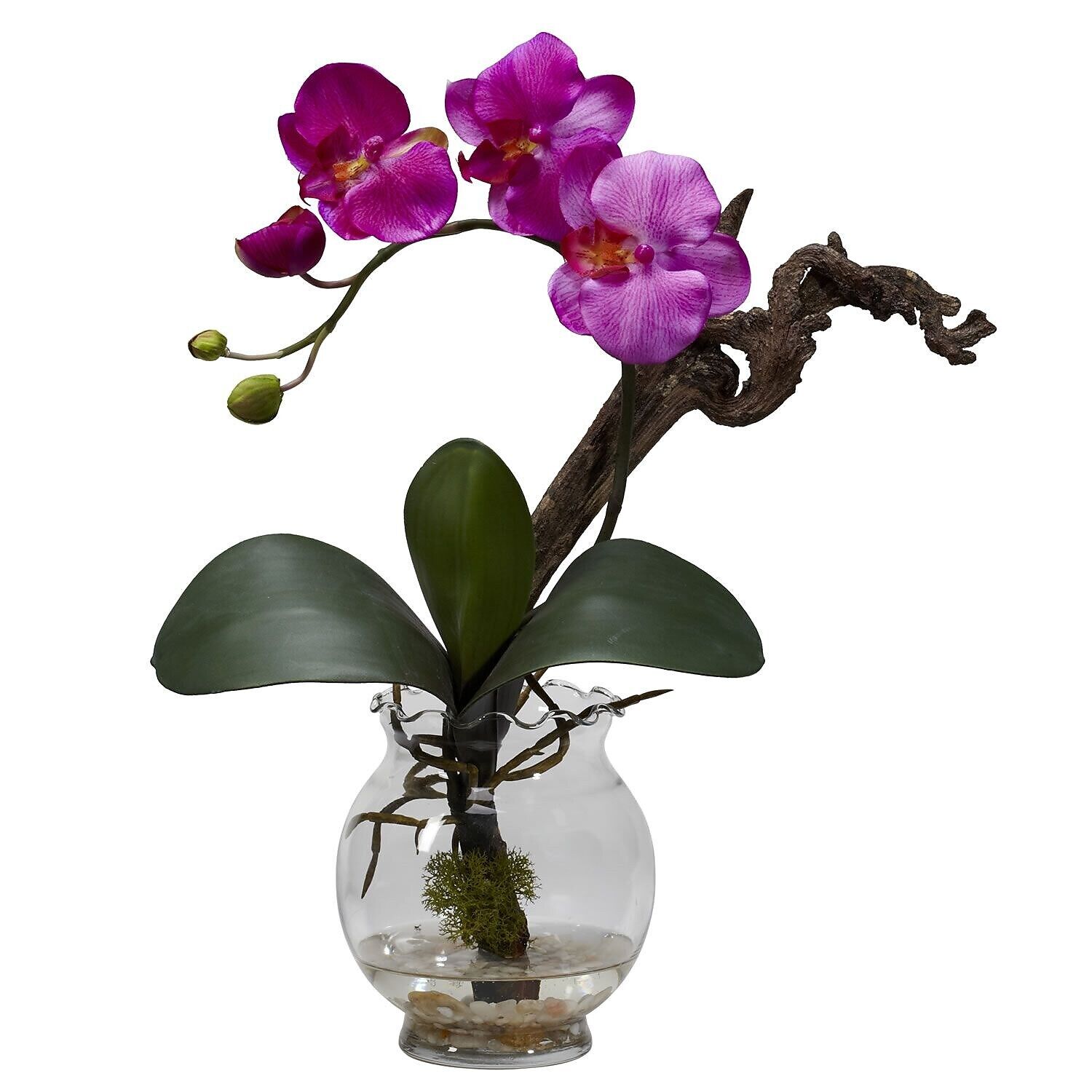 Nearly Natural 1277-PP Mini Phalaenopsis Floral Arrangements Purple (1277-PP)