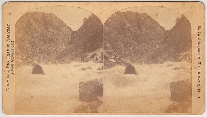 COLORADO SV - Rapids in Black Canon - WH Jackson 1880s