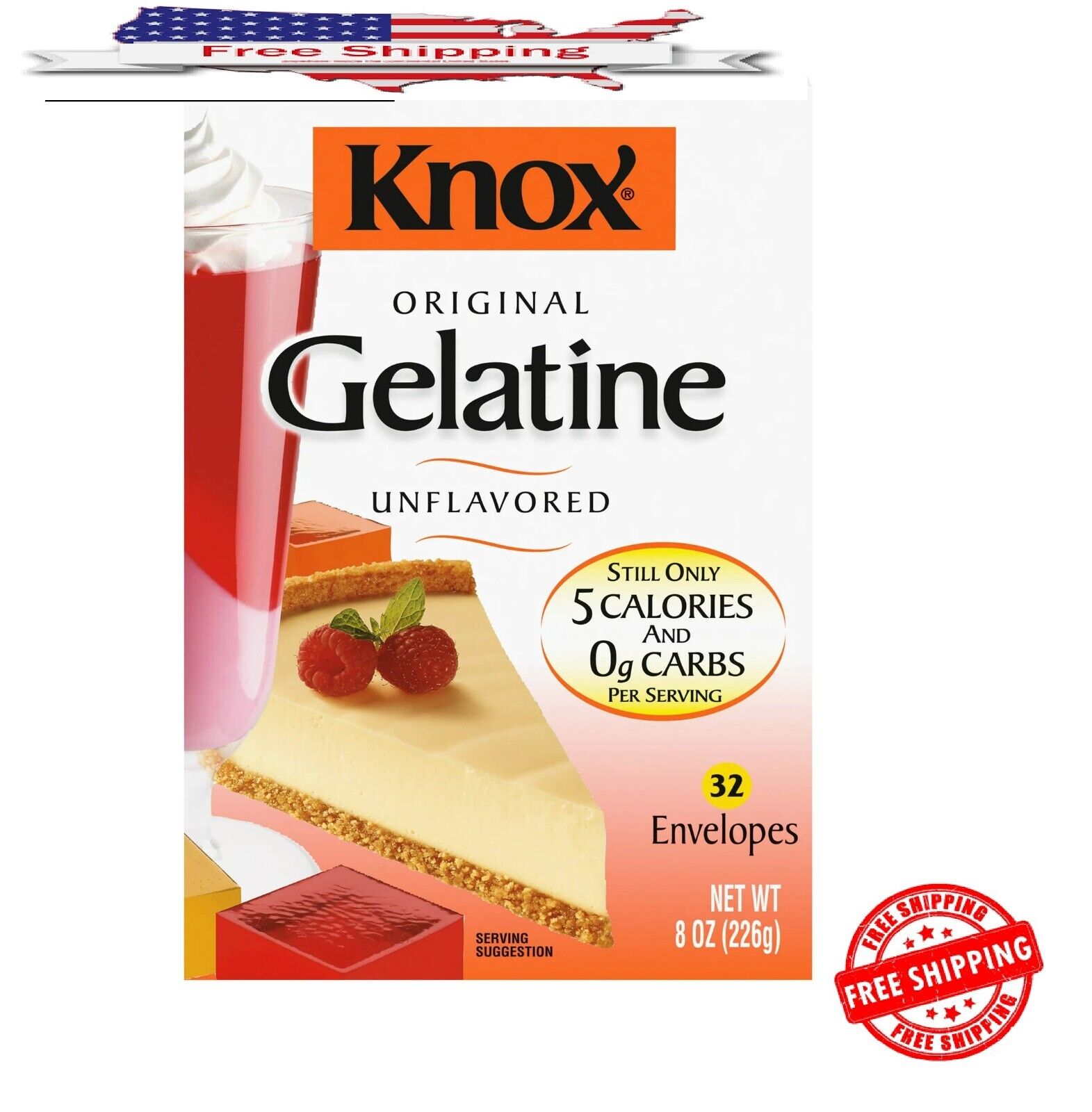 Knox Original Unflavored Gelatin (32 Ct Packets)~