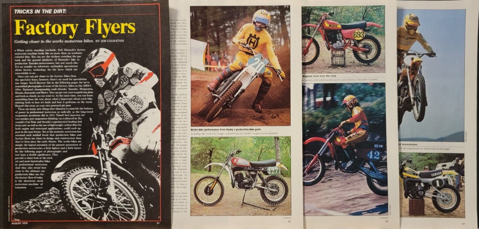 1980 250cc Factory Flyers 7p Print Ad Honda Husqvarna Maico Kawasaki Yamaha Suzu