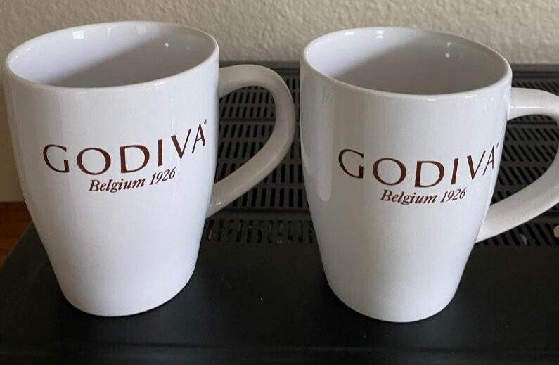 2019 Godiva Belgium 1926 Pair of Coffee Mugs