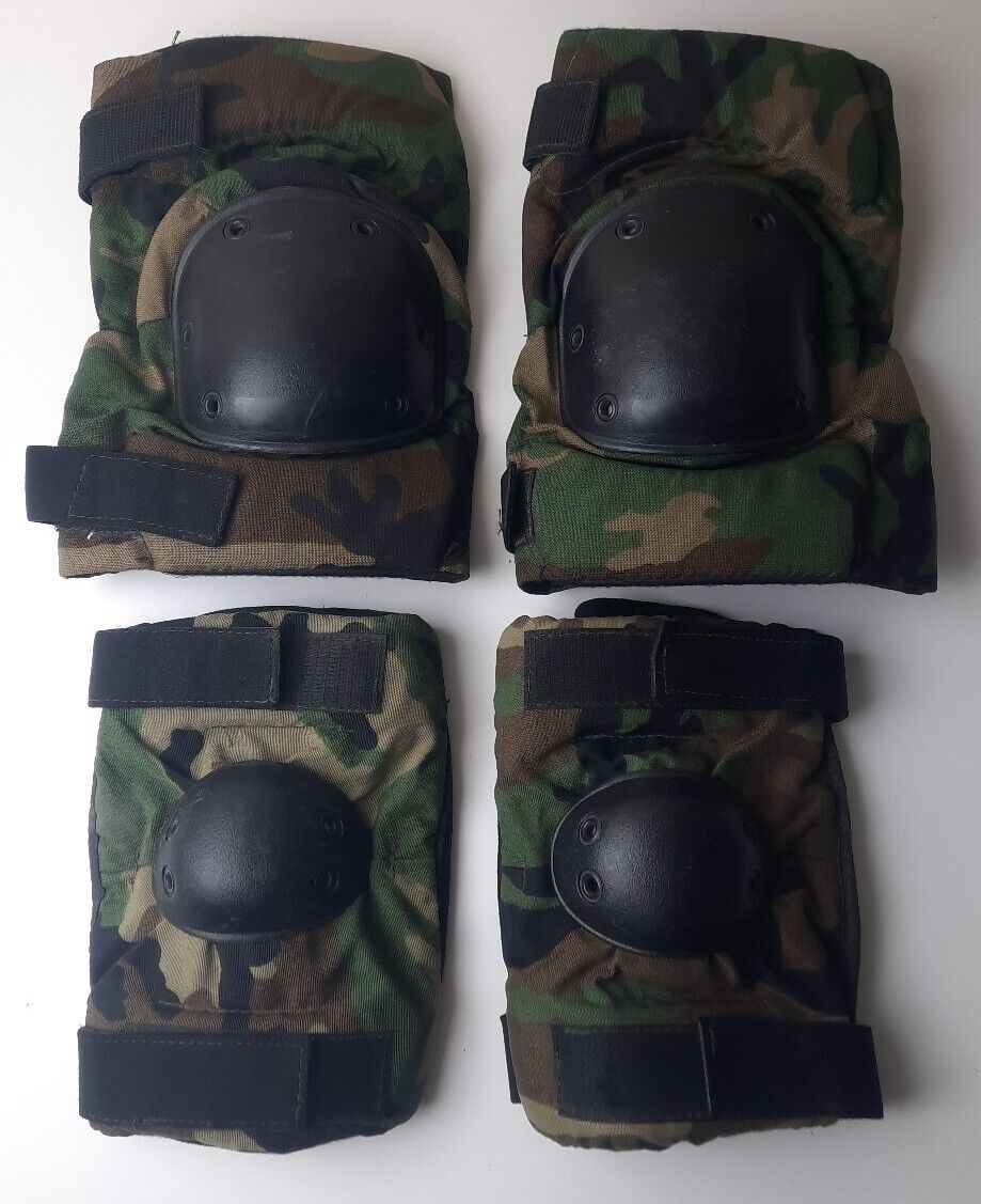 Military Issue Camo Knee Pads & Elbow Pads Sets Bijan\'s Protective Equipment LG