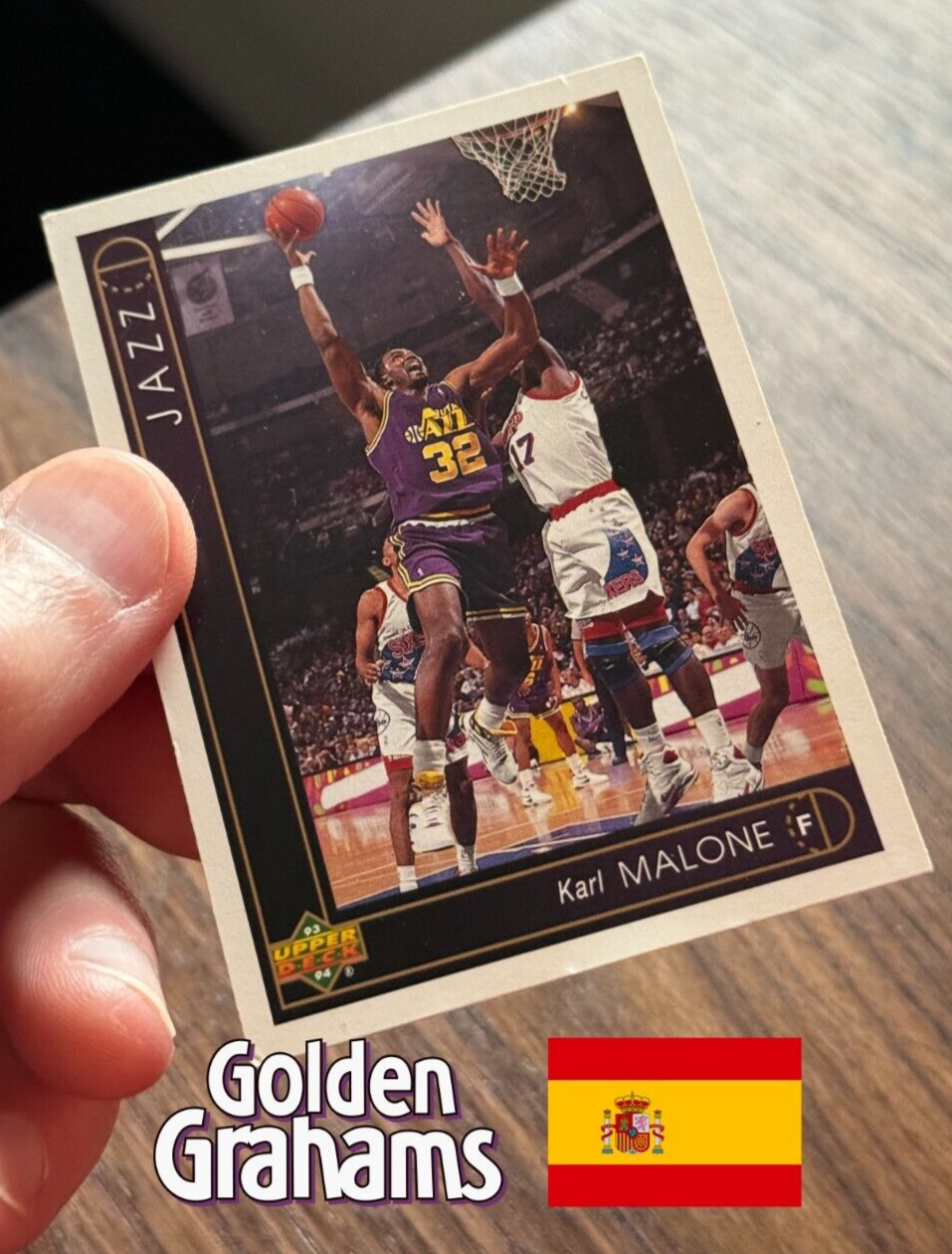 1993-94 Upper Deck Golden Grahams Karl Malone #30 Spanish