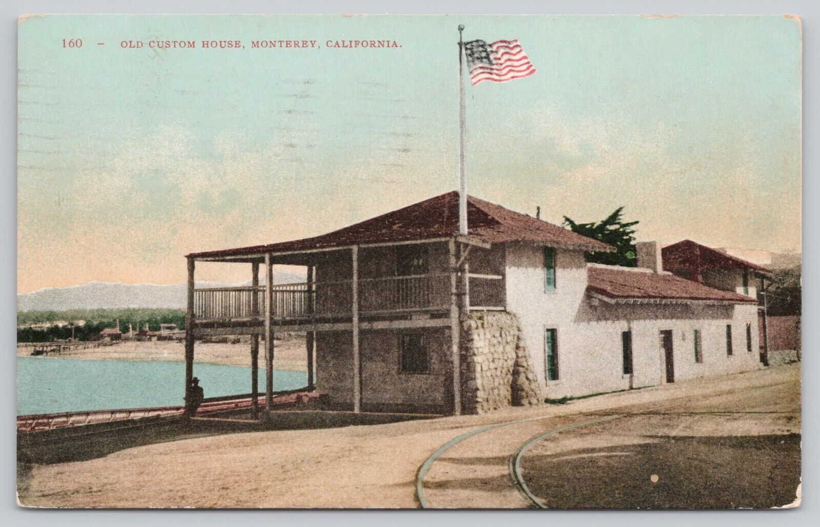 Postcard Old Customs House Monterey CA Circa 1909