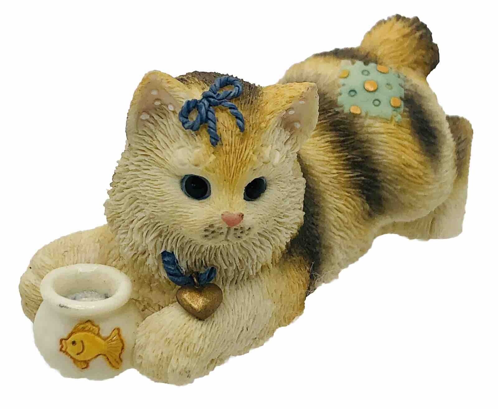 Enesco Japanese Bobtail Cat Kitten Resin Figurine Priscilla Hillman Vintage 1997