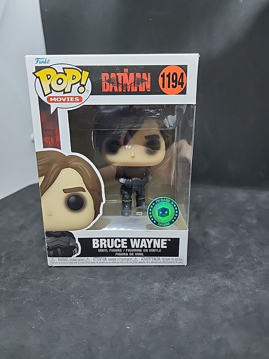 Funko Pop Movies The Batman - Bruce Wayne #1194 - PIAB Pop In A Box Exclusive 