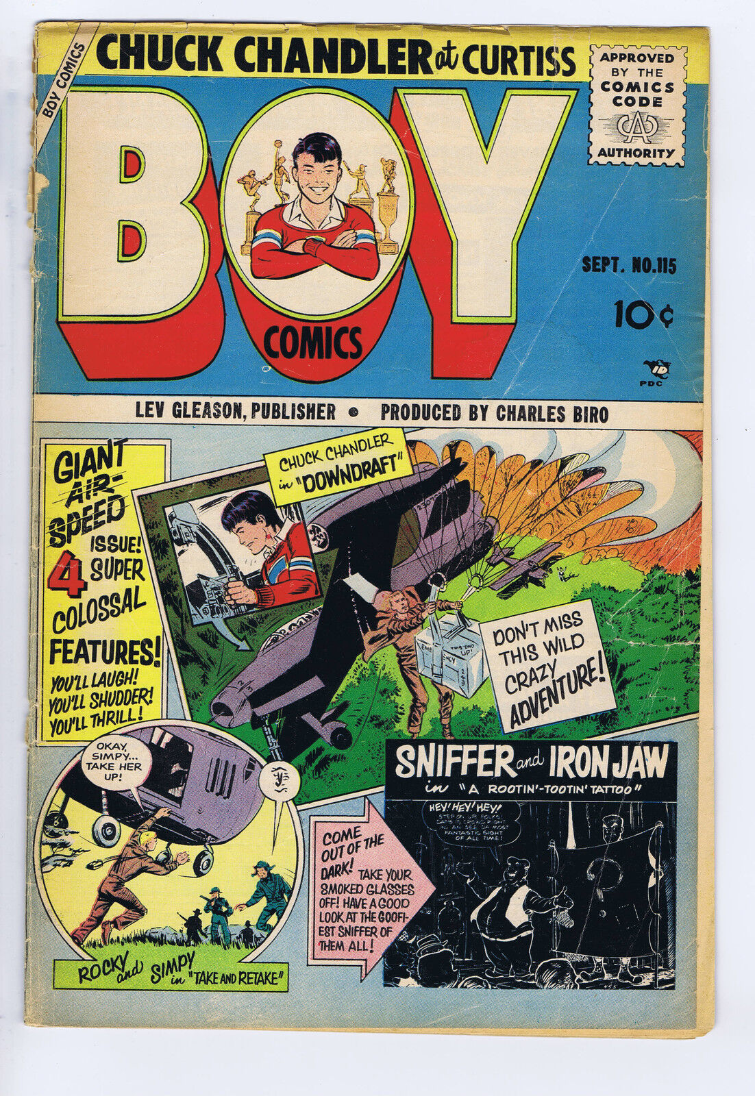 Boy Comic #115 Lev Gleason Pub 1955.