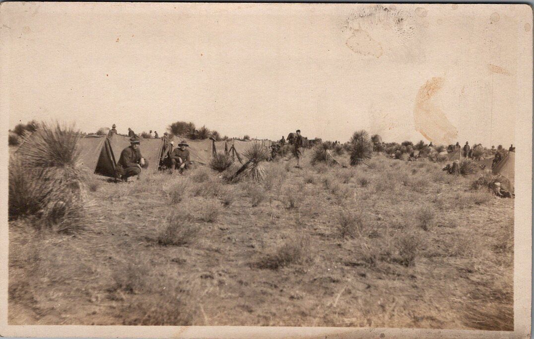 Soldiers, MEXICAN BORDER WAR Real Photo Postcard