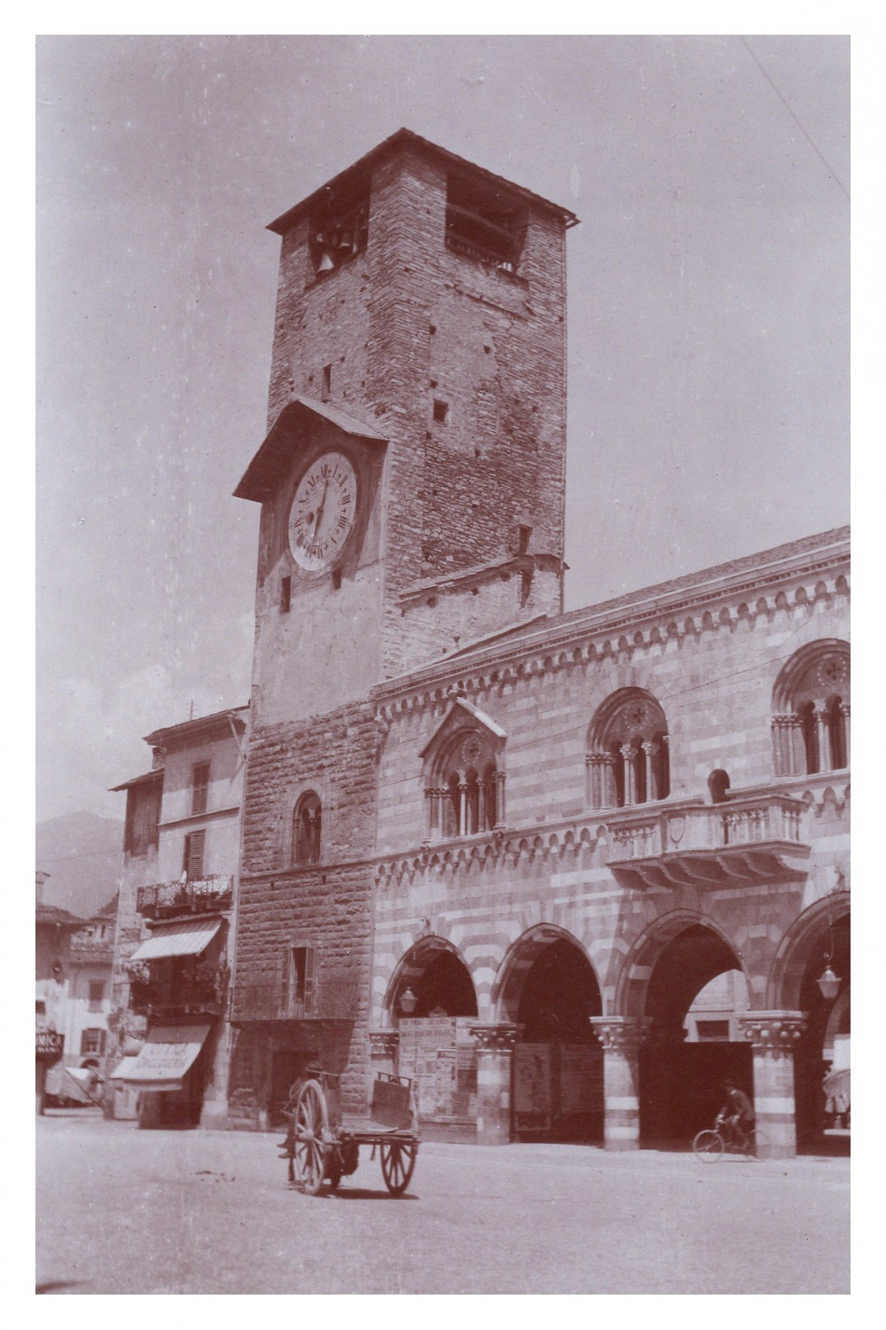 Italy, Como, City Hall View, Vintage Print, circa 1895 Wine Print