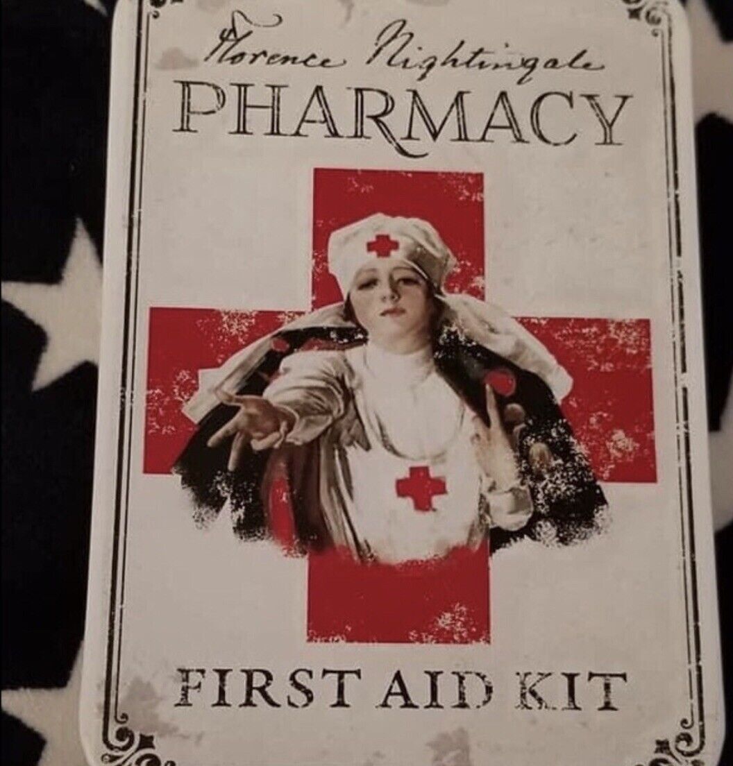 Vintage Collectible Metal Florence Nightingale Medicine Box
