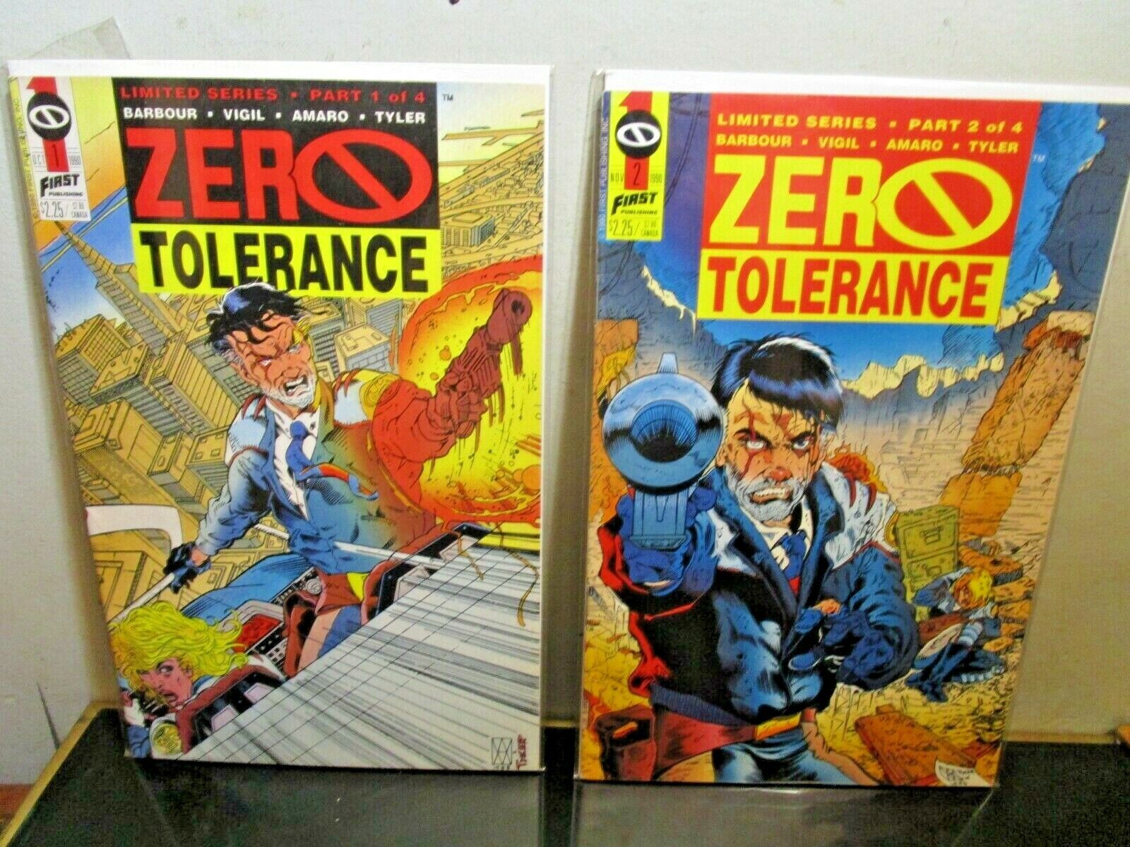 ZERO TOLERANCE #1-2 LOT (1990) FIRST COMICS
