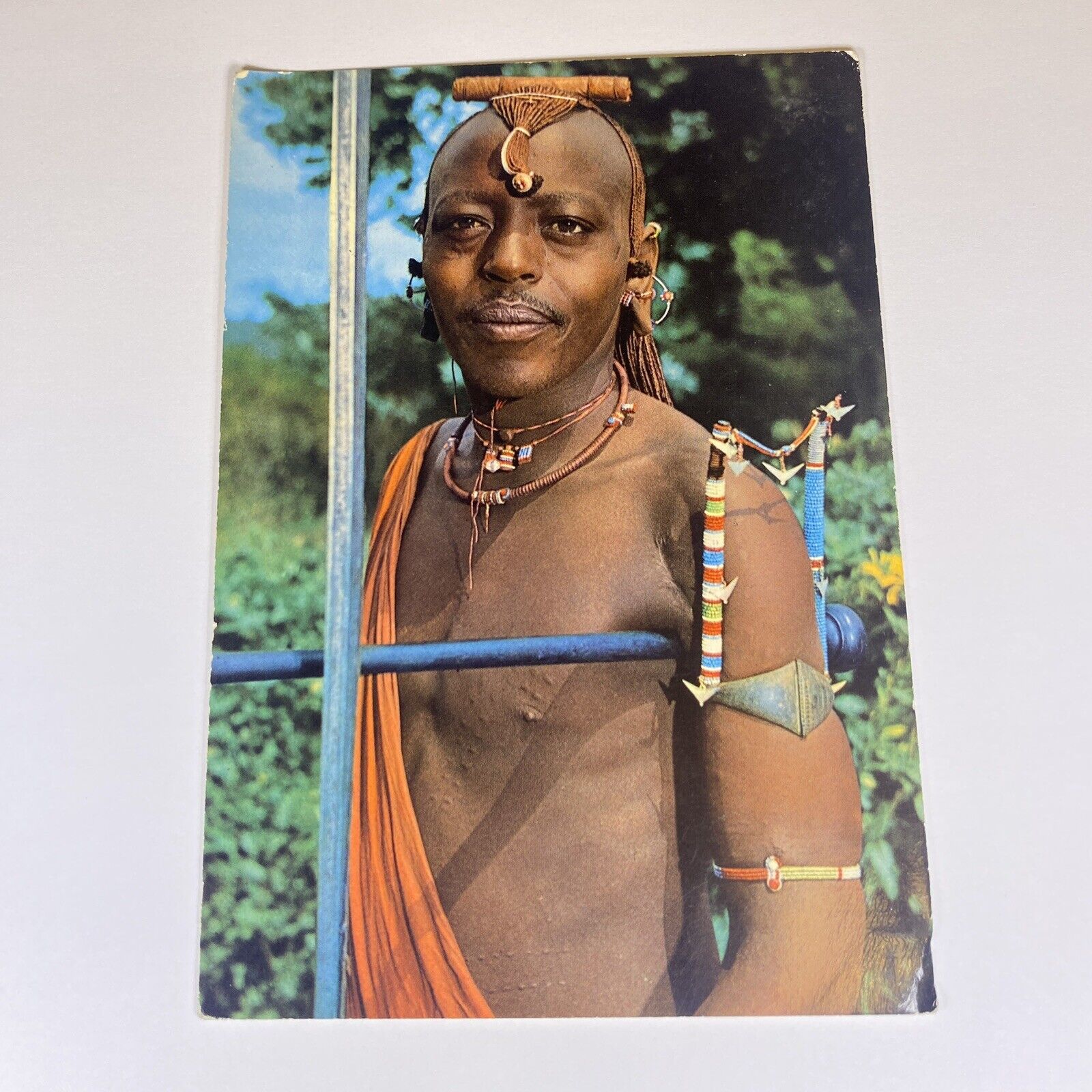 Masai Warrior Postcard UNP VTG Continental 