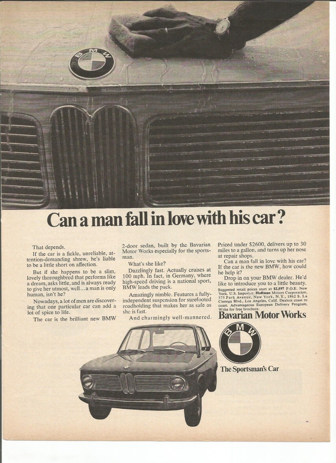 2   1968 BMW vintage print ad (ads):  \