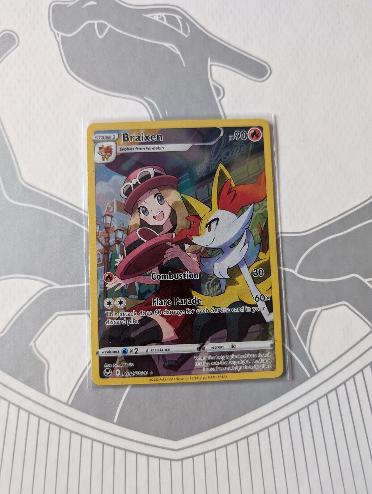 Braixen - TG01/TG30 - Trainer Gallery - Silver Tempest - Pokémon Card