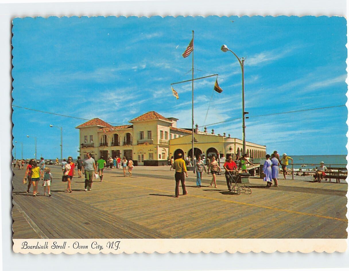 Postcard Boardwalk Stroll Ocean City New Jersey USA