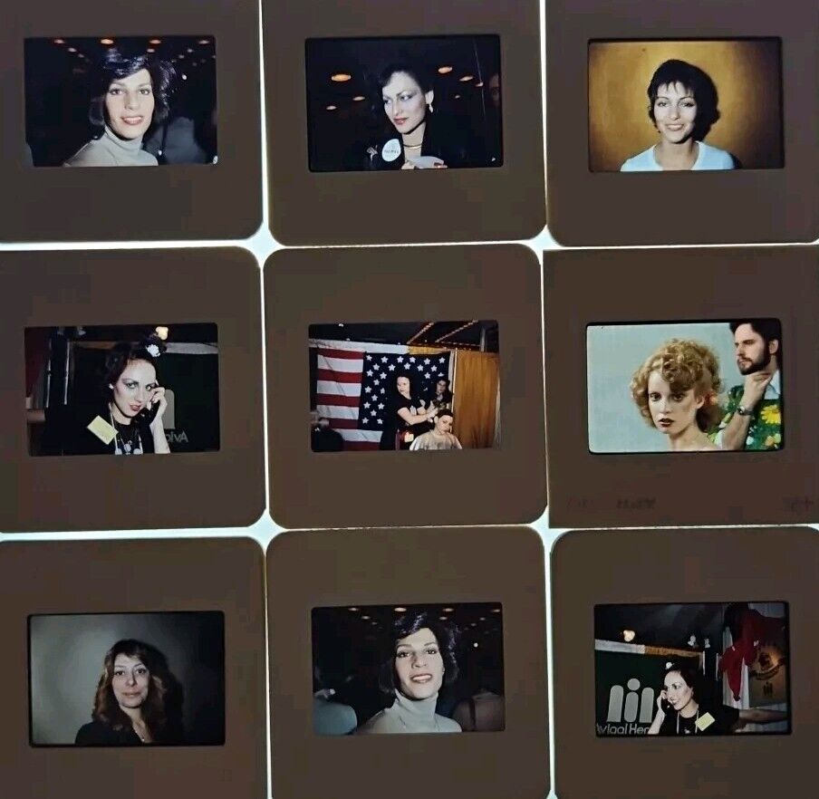 Lot Of 9 Vintage 35mm Slides 1960s 70s 80s Kodachrome Women Glam Portraits