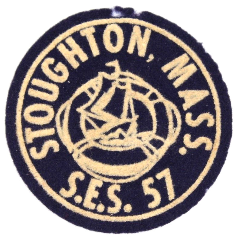 Vintage Sea Explorer Ship 57 Stoughton Massachusetts Felt Patch MA Boy Scouts