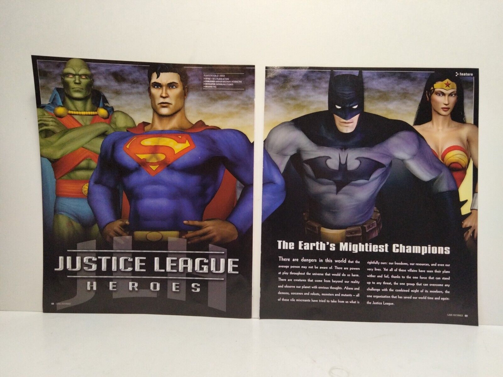 Justice League Heros Print Ad Magazine Poster Official Art Vintage 2006