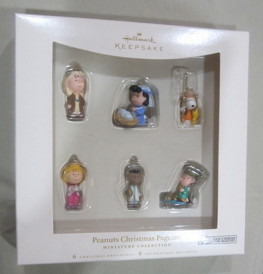 Peanuts Christmas Pageant 2006 Hallmark Miniature Ornament Set of 6 Nativity NIB