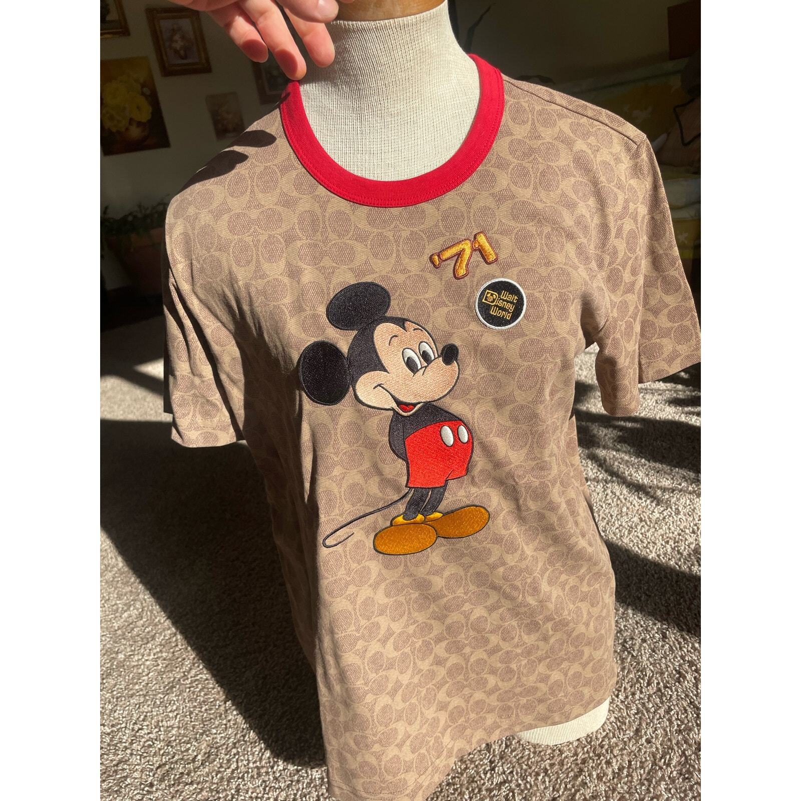 Disney X Coach Mickey Mouse Signature T Shirt size M