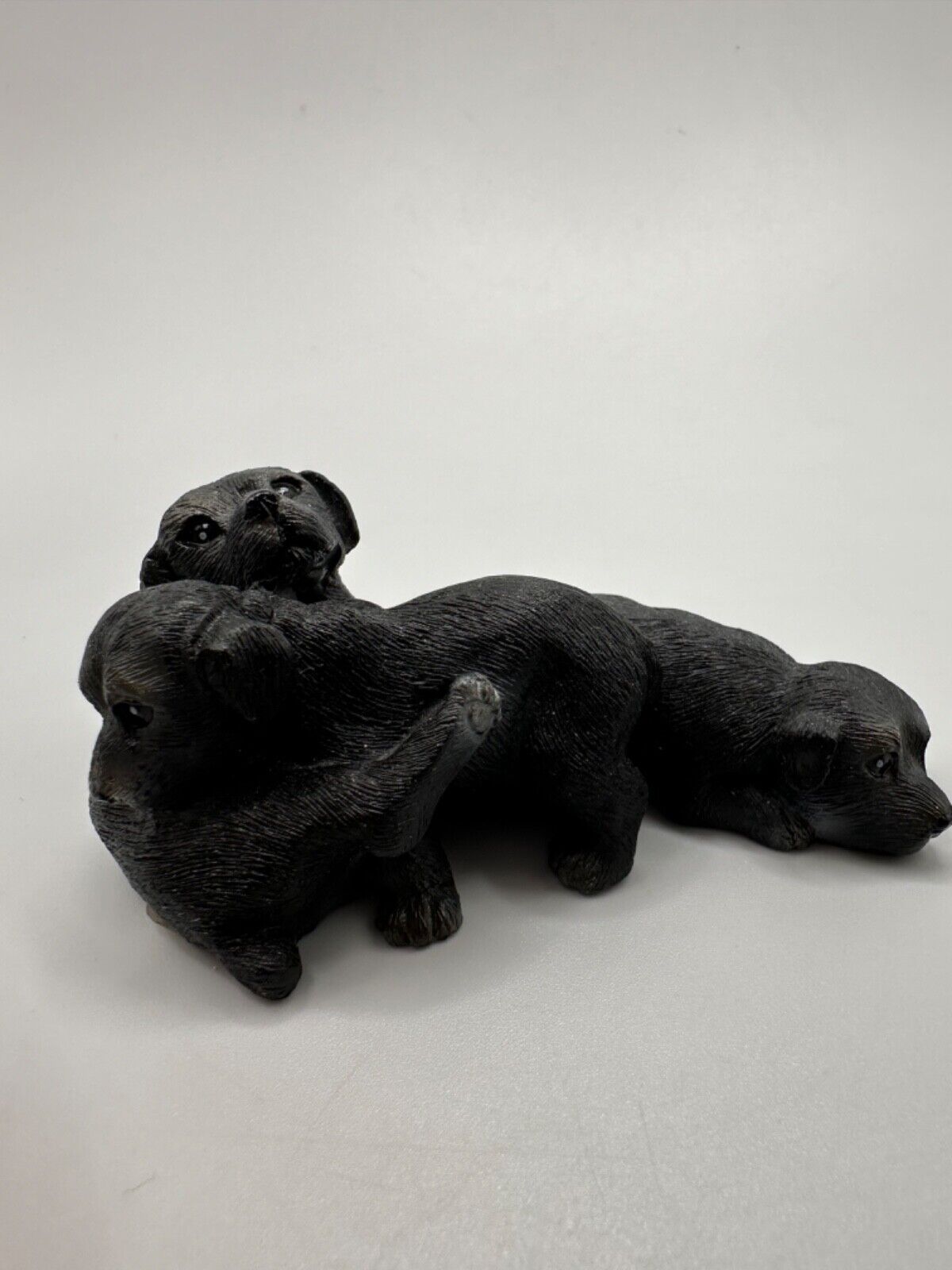 Black Labrador Retriever Puppies Miniature Figurine by Ganz ER41475 1.25\