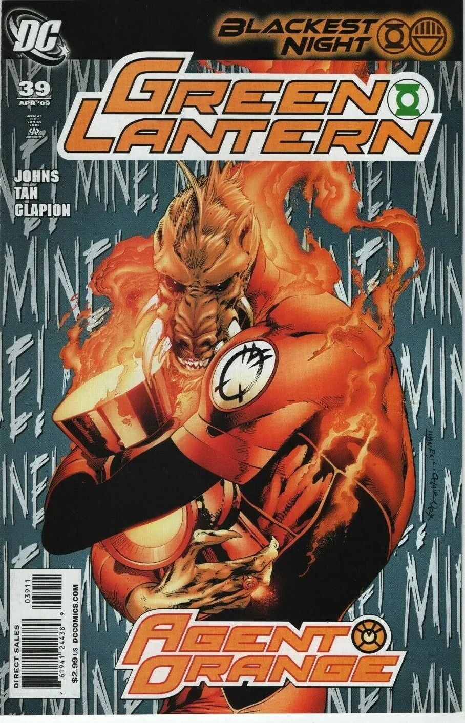 Green Lantern #39 2009 1st Appearance App of Orange Lantern Larfleeze DC Comic