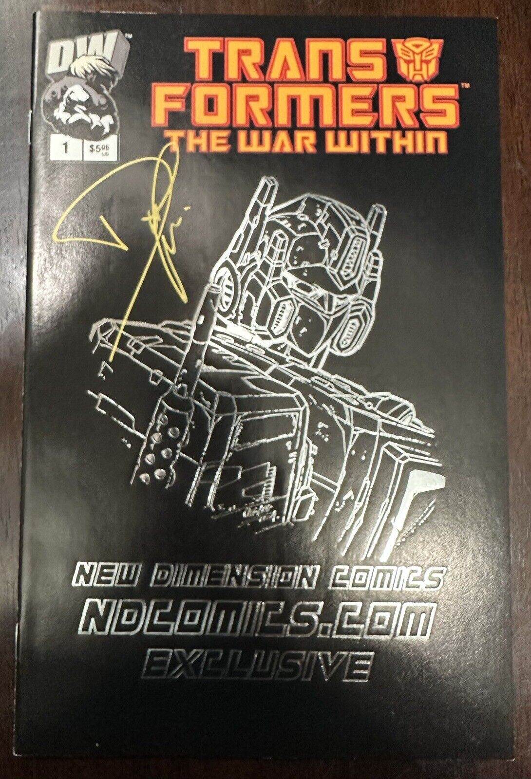 SIGNED Transformers War Within 1 - AP  19/25 CoA New Dimension Platinum Edition
