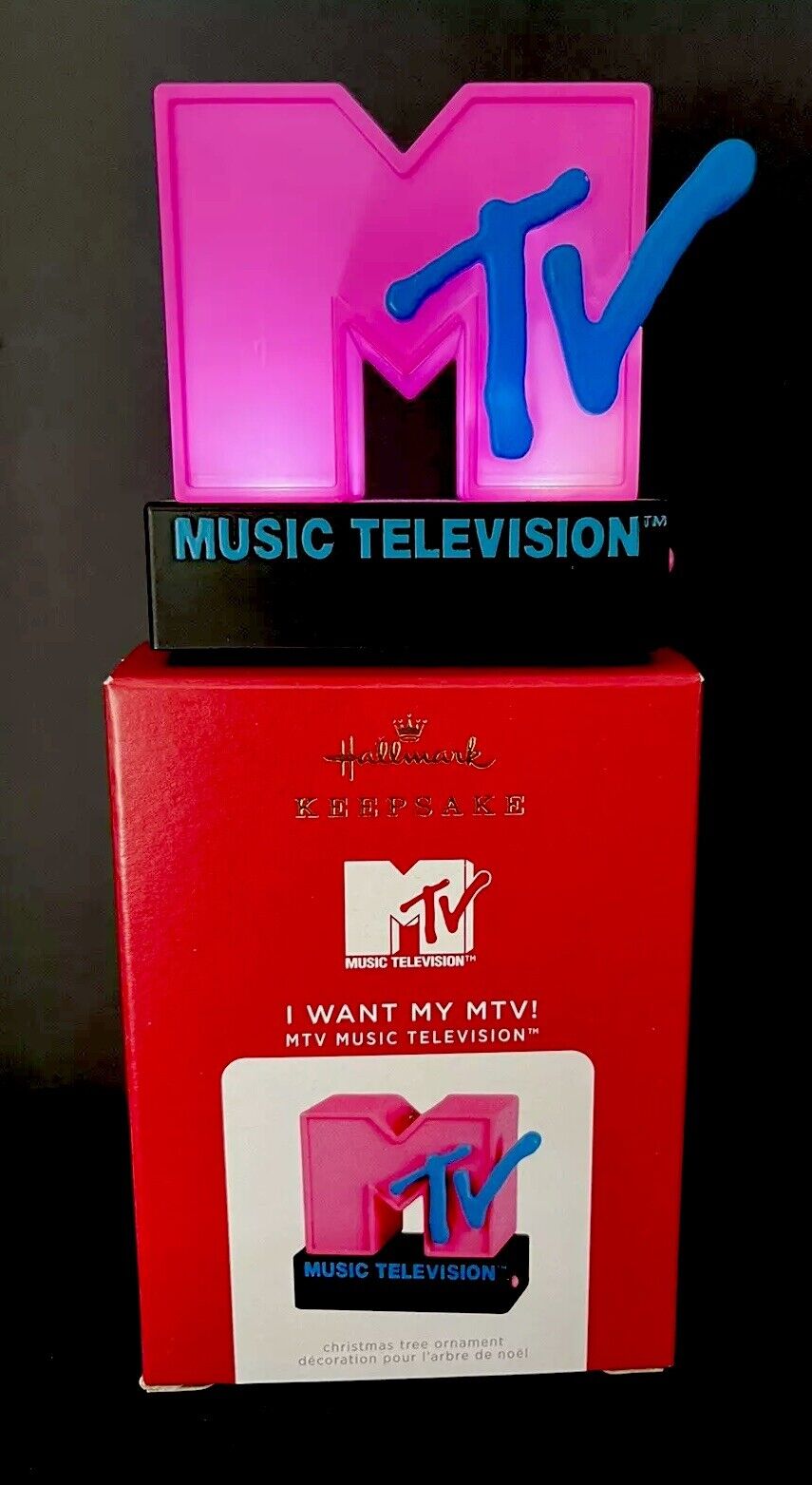 MTV Music Television Ornament Decor Hallmark  “Light & Sound “ NIB MINT