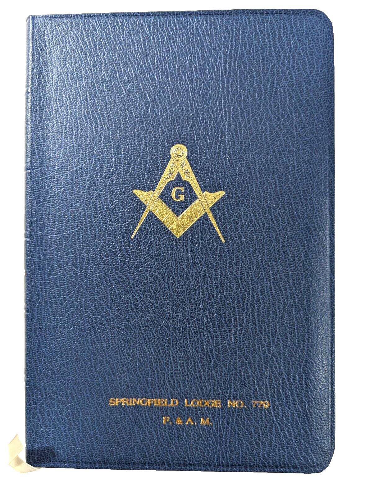 Masonic Ed. Bible Holman Blue Faux Leather Gold Edge Springfield Pa Lodge 779