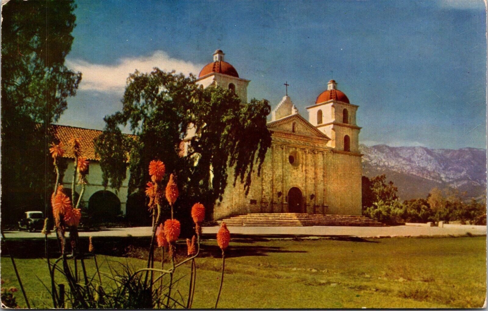 Santa Barbara, CA, Mission Santa Barbara, Unused Chrome Vintage Postcard