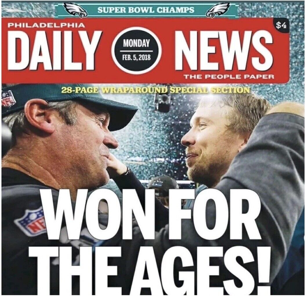 Daily News Philadelphia Eagles Superbowl LII Champion \