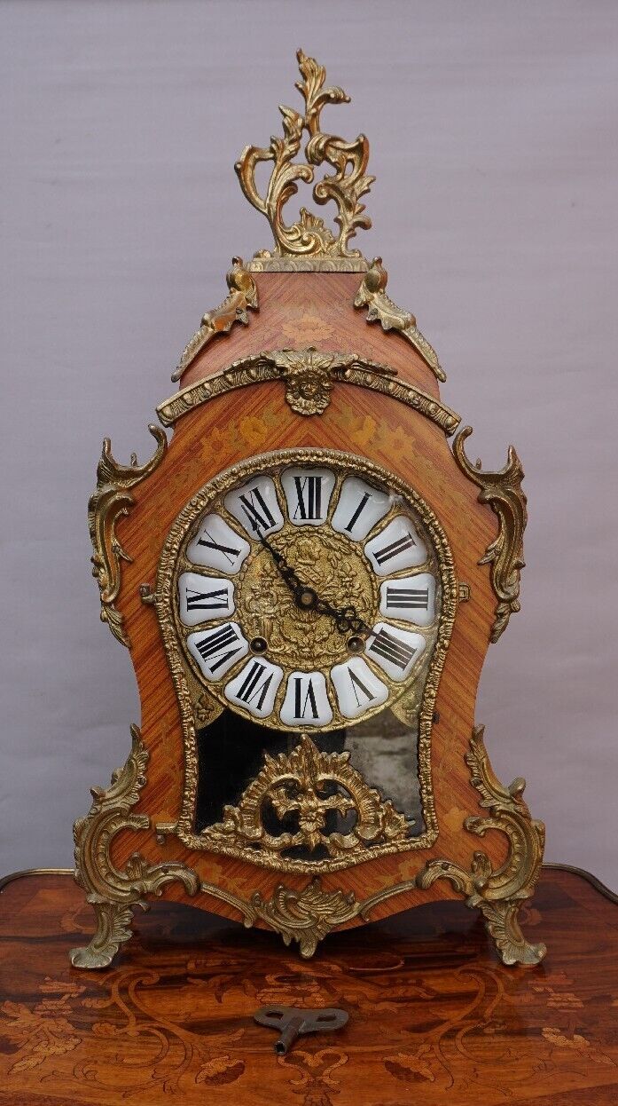 Large Impressive 8 Day Movement French Empire Kingwood Ormolu Chiming Clock