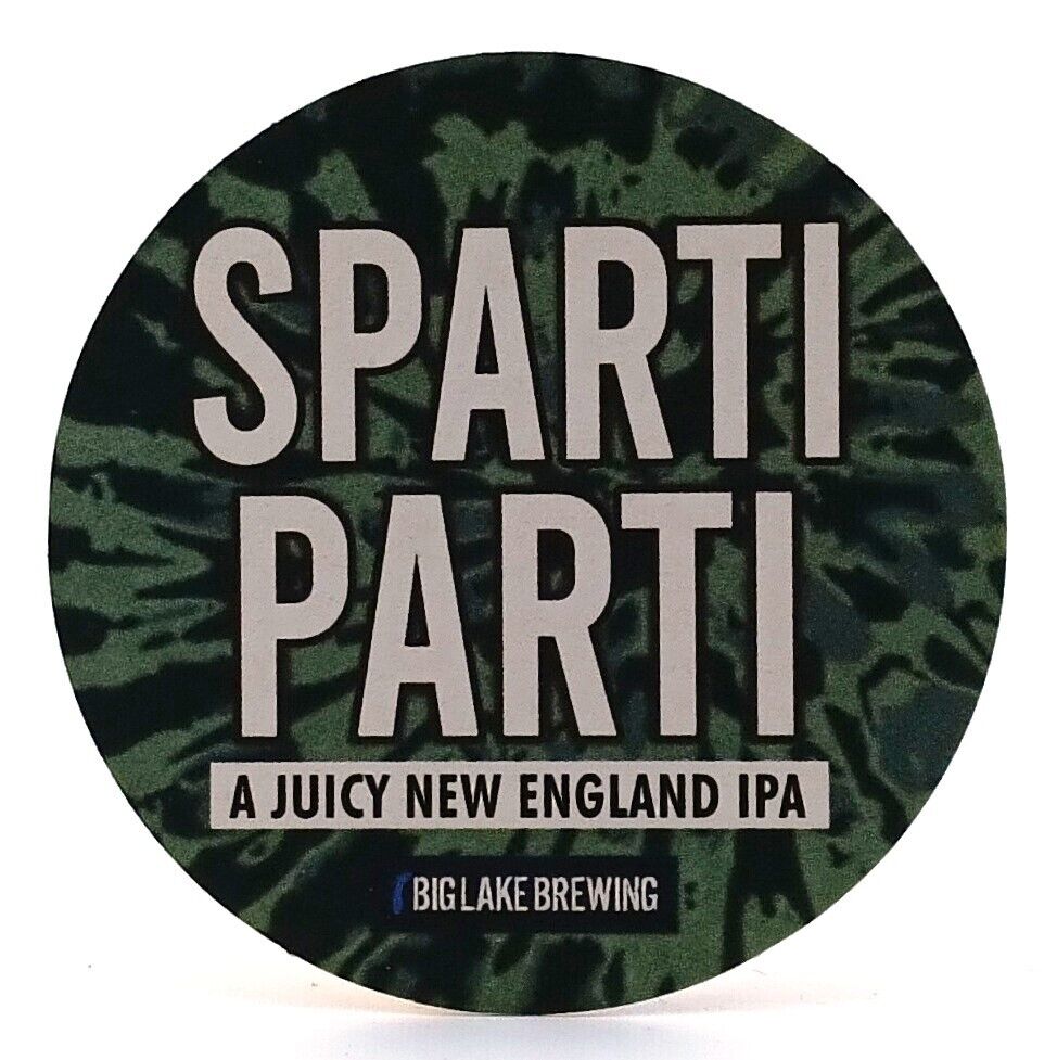 Big Lake Brewing Sparti Parti New England IPA Beer Coaster-R464+