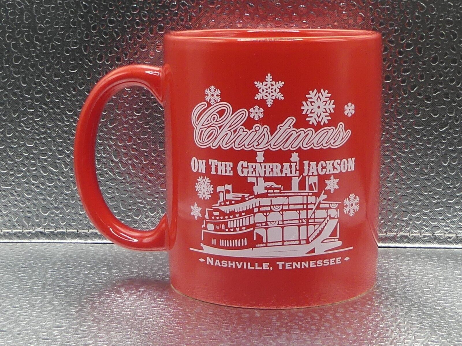 Christmas On The General Jackson Nashville Tennessee Mug Cup Red