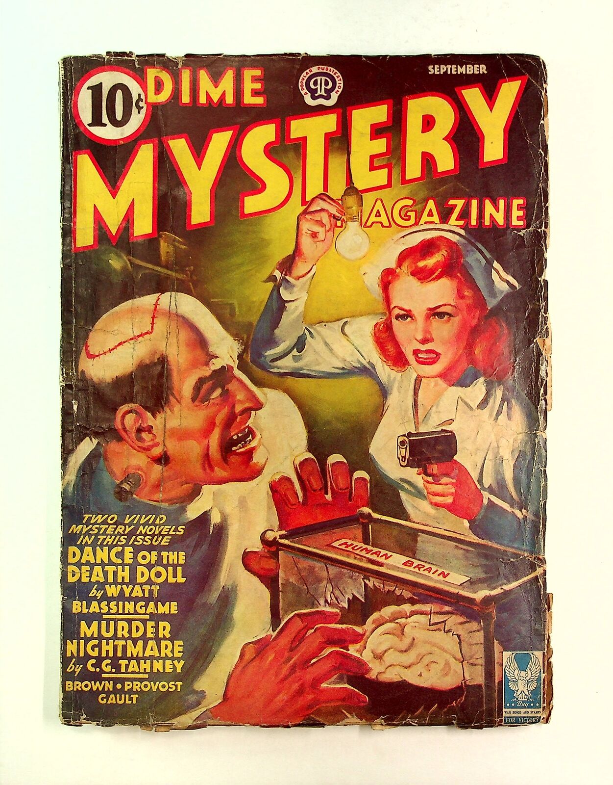 Dime Mystery Magazine Pulp Sep 1942 Vol. 27 #4 GD+ 2.5