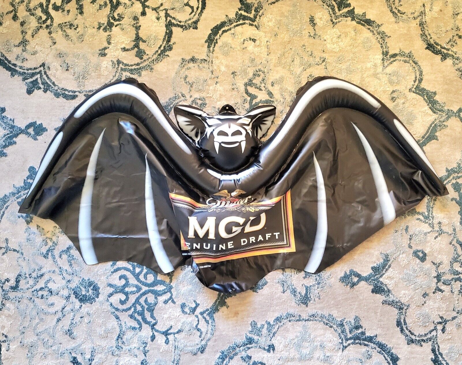 Vintage MILLER MGD Inflatable Two Sided Halloween Bat Display (38\