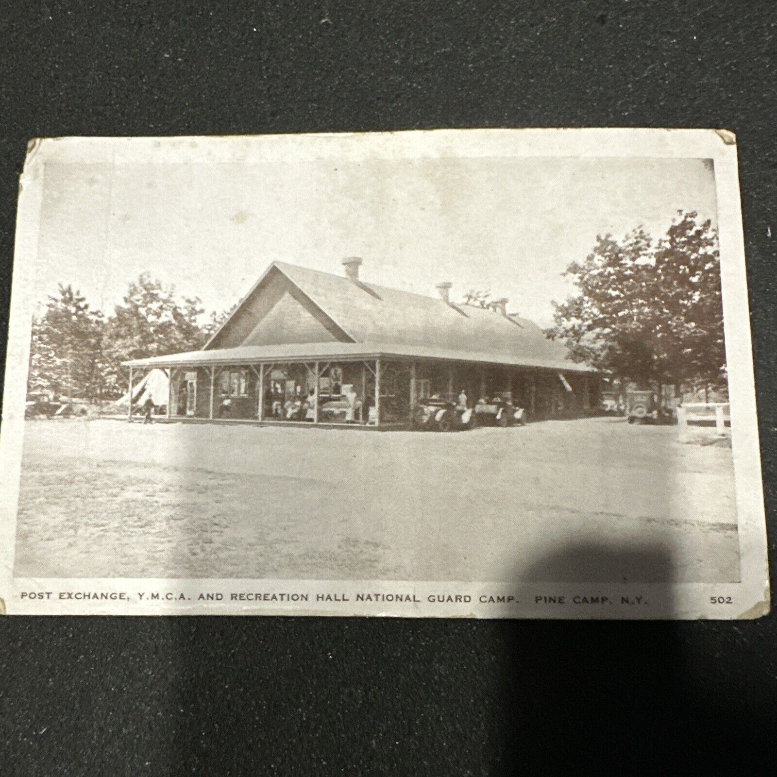 Vintage RPPC Post Exchange Y.M.C.A. Rec Hall Pine Camp Great Bend NY Postcard