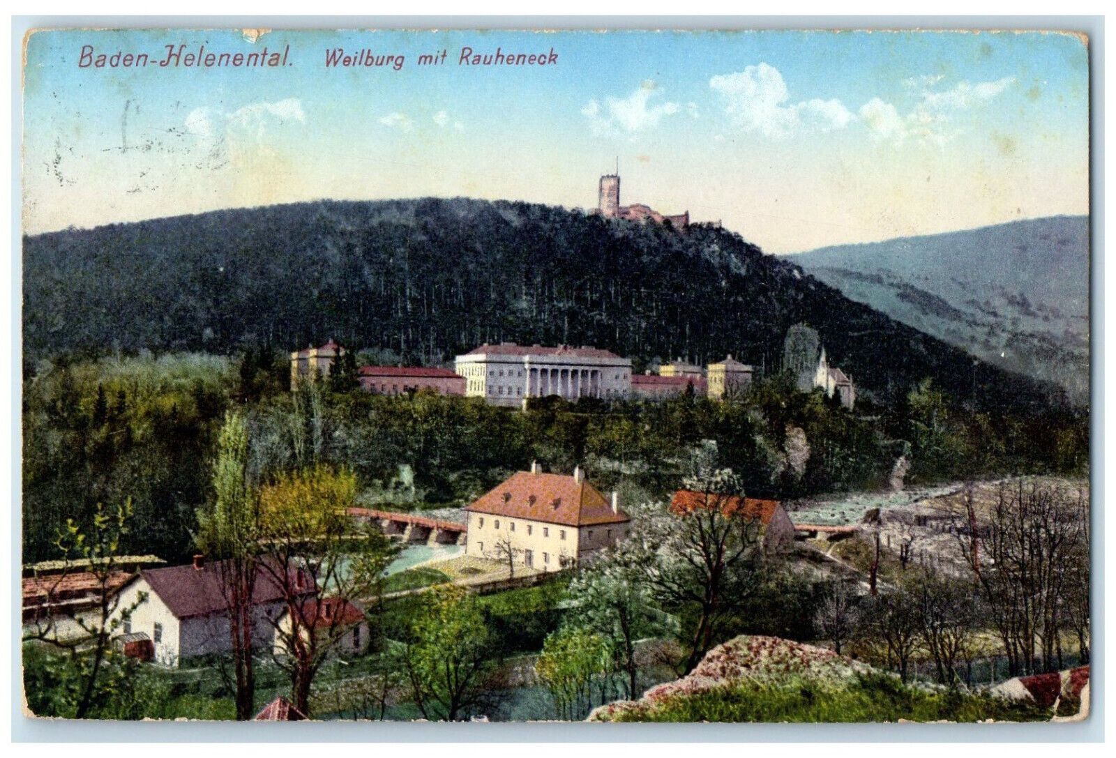 c1910 Weilburg With Rauheneck Baden-Helenental Austria Antique Postcard