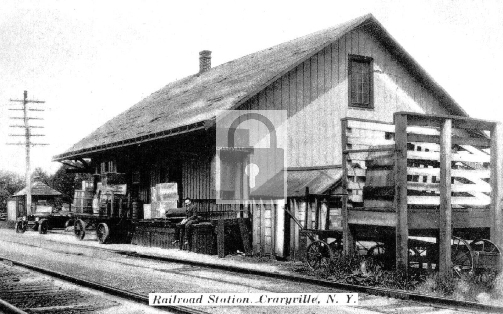 Railroad Train Station Depot Craryville New York NY Reprint Postcard