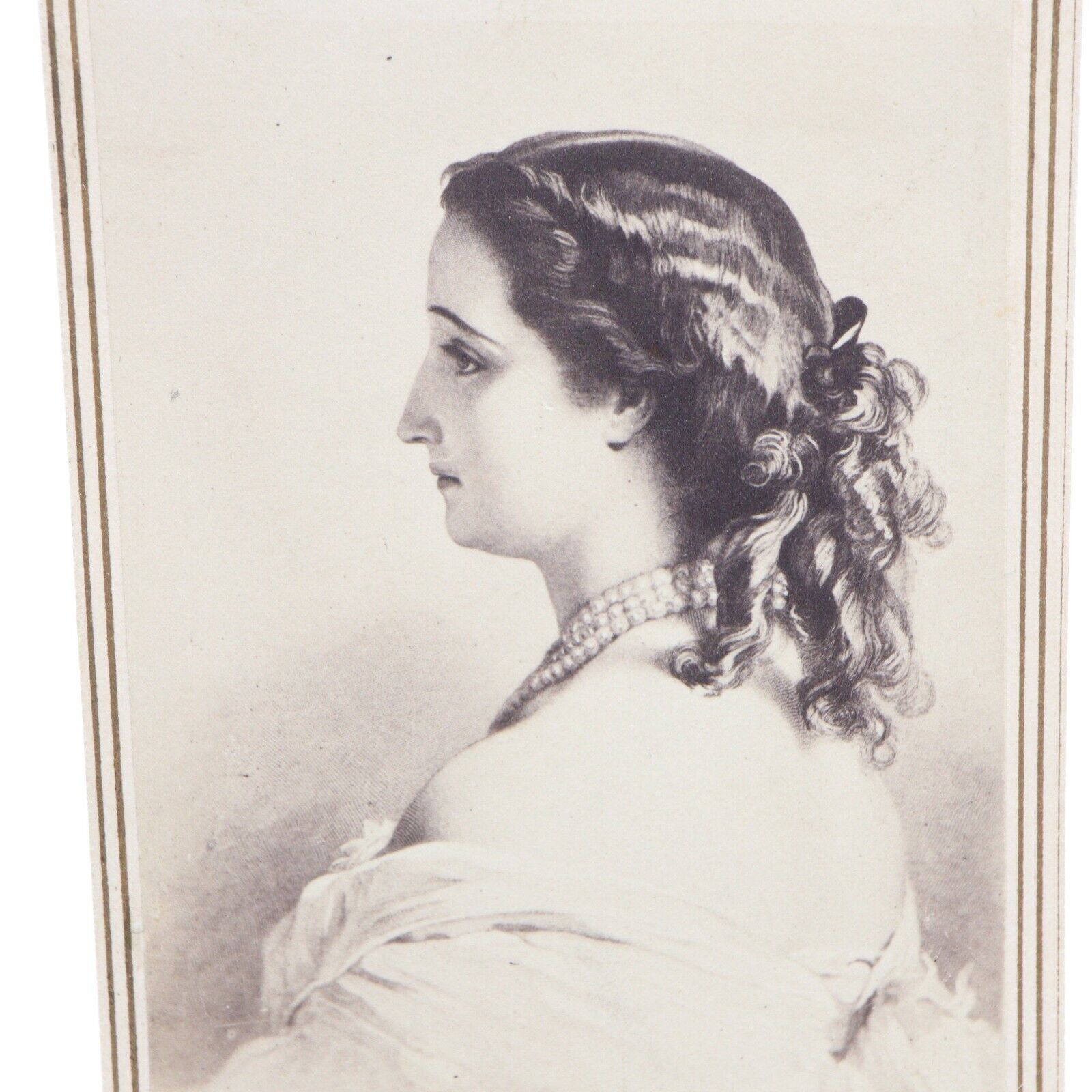 Antique Victorian CDV Photo Empress Eugenie Napoleon's Wife W. Schaus NY