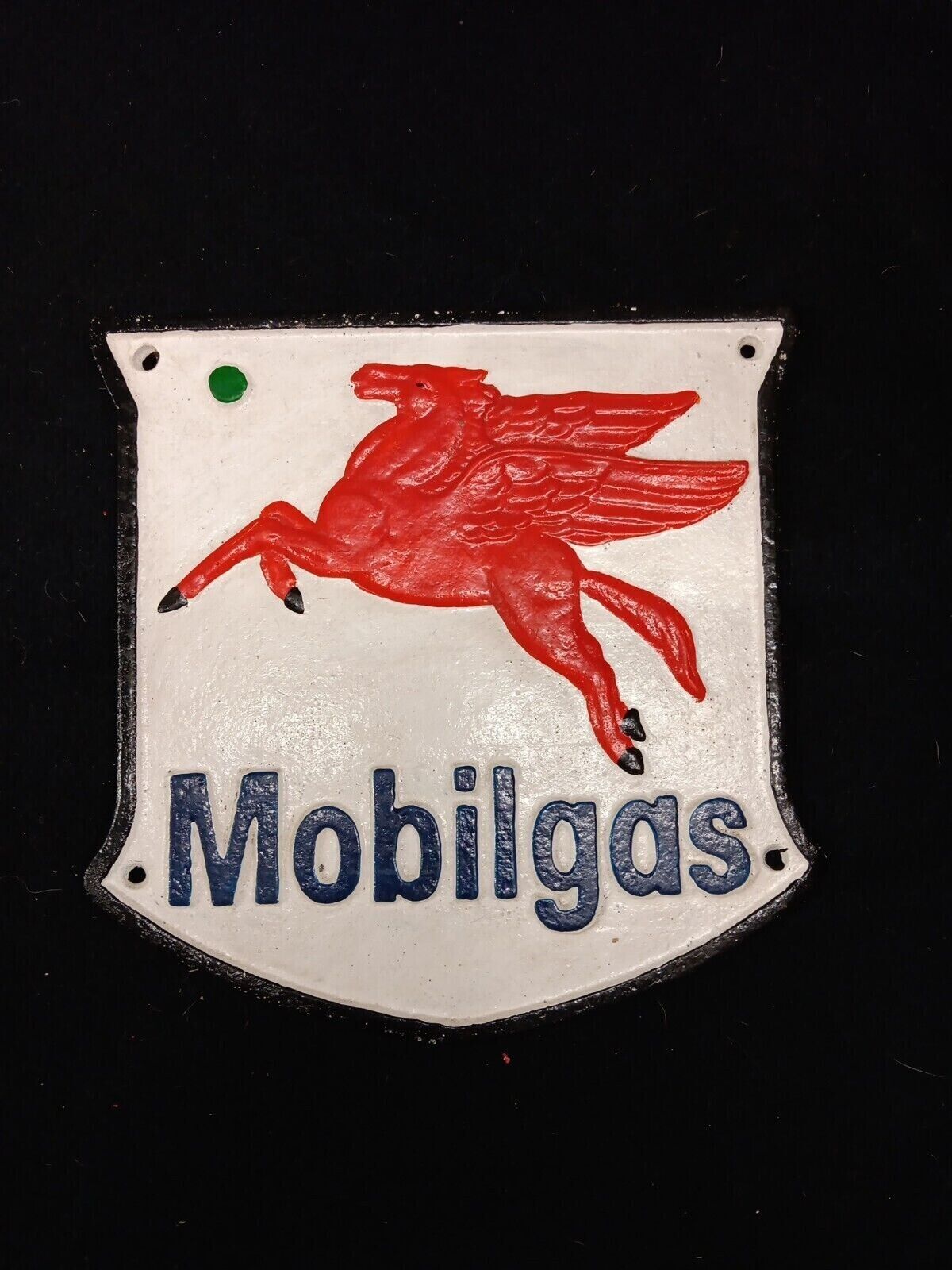 Cast Iron Vintage Mobilgas Advertising Sign