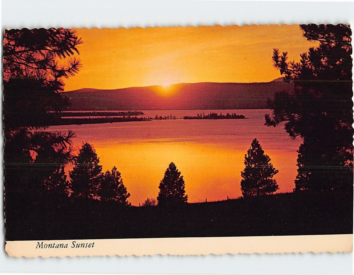 Postcard Montana Sunset USA