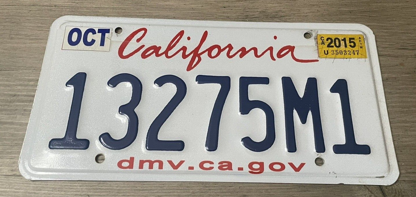 2015 EXPIRED, California, License Plate