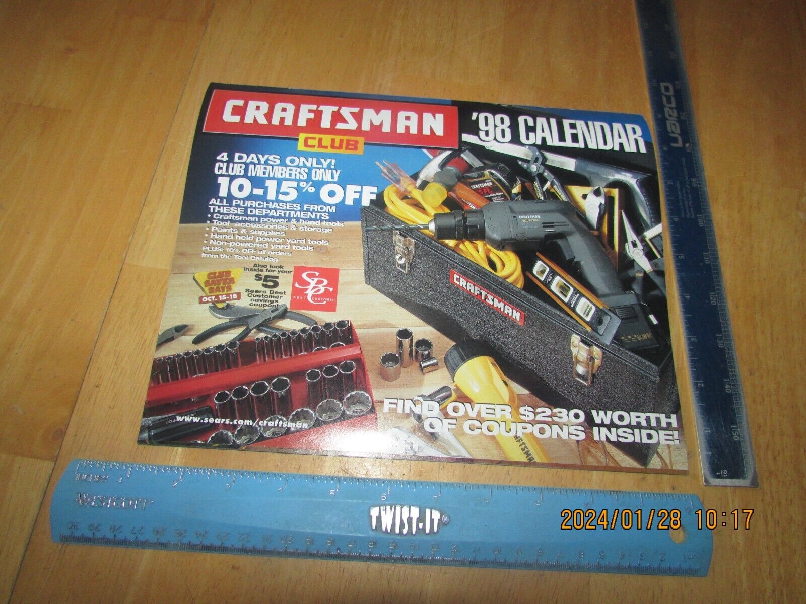 1998 Craftsman Tool Catalog Calendar Bob Vila