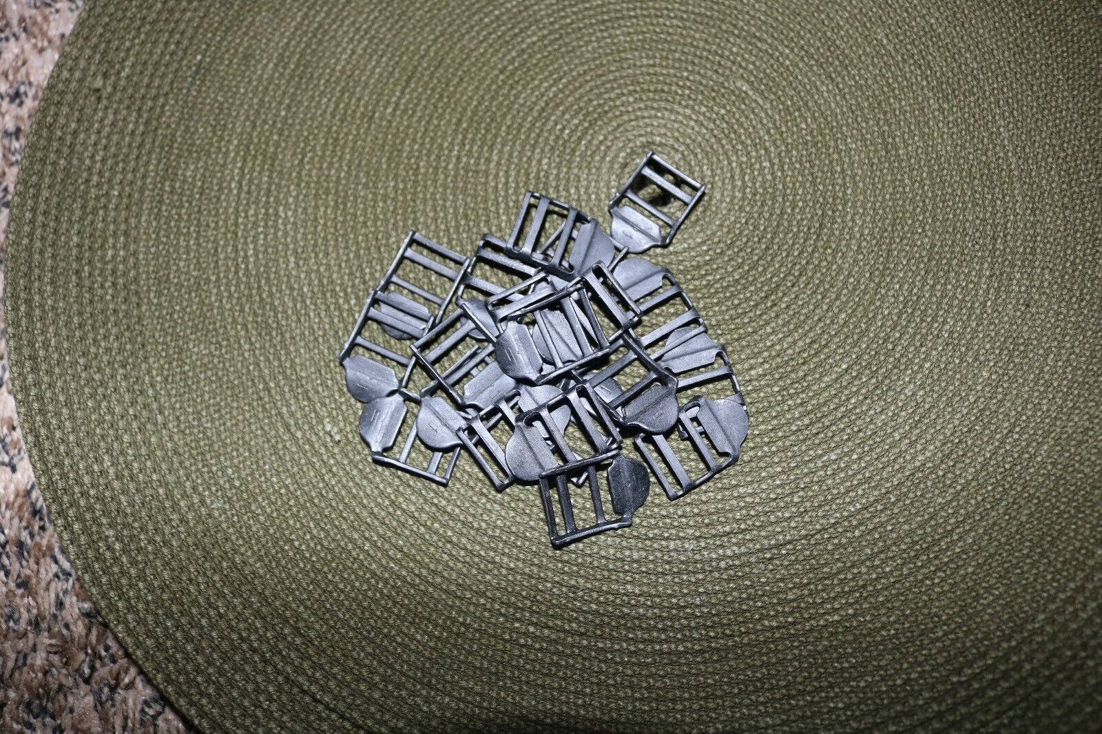 Lot of 20 NOS WWII Korea Vietnam 5/8 webbing buckles pack strap repair